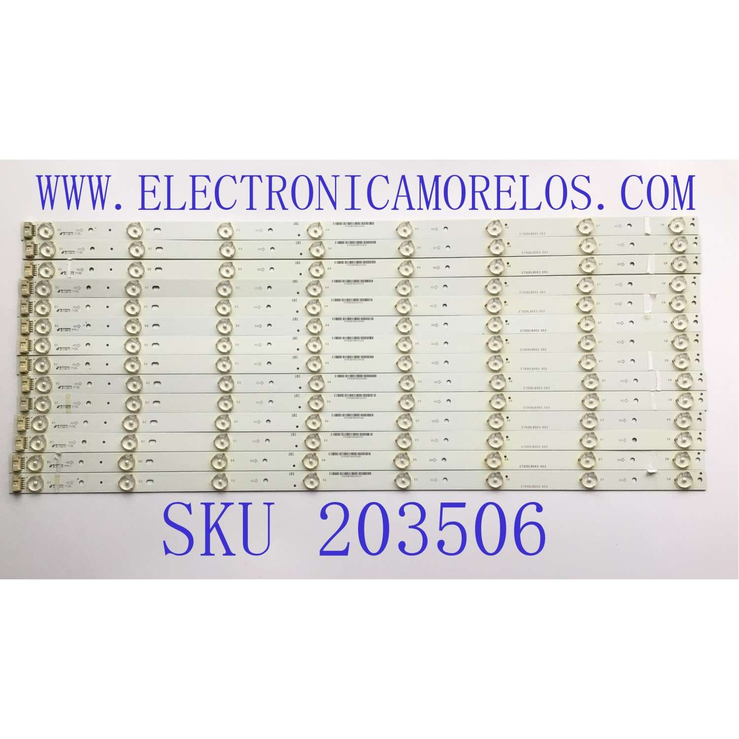KIT DE LED'S PARA TV VIZIO ((INCOMPLETO SOLO 14 PIEZAS)) / NUMERO DE PARTE E700DLB003-003 / E700DLBE70 / E700DLB003-002 / E306084 / MODELOS E700I-B3 / E700I-B3 LFTRRGBQ / E700I-B3 LFTRRGBR / NOTA IMPORTANTE:KIT CONSTA DE 18 PIEZAS EN TOTAL